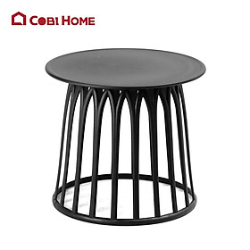 Mua Bàn nhựa đúc cafe liền khối hình tròn  2 màu trắng  đen    Sản phẩm chính hãng Cobi Home