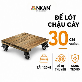 Mua Kệ Chậu Cây Có Bánh Xe Hình Vuông  Cạnh 30cm  Màu Đen  Thích Hợp Để Chậu Cây Trong Nhà  Ngoài Ban Công  Sân Vườn  Tải 120Kg  Di Chuyển Êm Ái  Nhẹ Nhàng