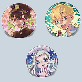 Combo 3 huy hiệu JIBAKU SHOUNEN HANAKO-KUN - ÁC MA NHÀ XÍ HANAKO anime