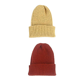 2 Winter Hat Warm Beanie Fashion Thick for Unisex Winter Activities Skiing