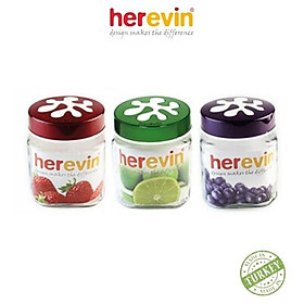 Mua Bộ 3 Hũ Thủy Tinh Herevin Vuông Nắp Decor 1L - HEHU137010-804