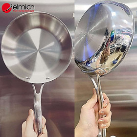 Mua Chảo inox nguyên khối Elmich Trimax EL 373x Max size 20/24/26cm - Chảo Chiên Chất liệu Inox 304 Đảm BẢo An Toàn Cho Đồ Ăn Hàng chính hãng