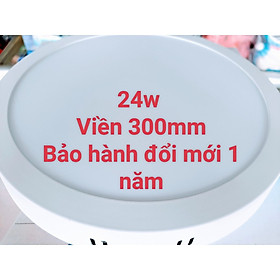 Đèn ốp trần 24w viền trắng đủ công suất loại tròn ánh sáng trắng