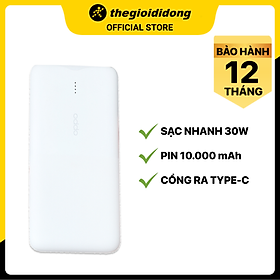 Mua Pin sạc dự phòng Polymer 10.000 mAh Type C PD QC3.0 VOOC OPPO PBV02 - Hàng chính hãng