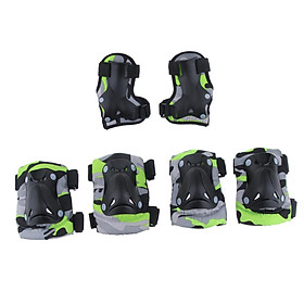 Kids Child Skating Scooter Protective Gear Knee Elbow Hand Pads Set Blue M