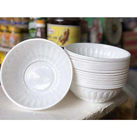 Mua (SET10)Sỉ Lẻ bát giấy- nhựa mỏng trắng dùng 1 lần to và bé - Amina