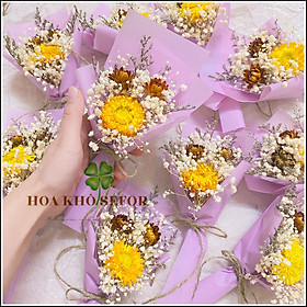 Mua Bó hoa khô cầm tay bản dài 25cm  làm quà tặng  tổ chức sự kiện