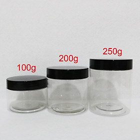 Hủ Nhựa Trong PET Nắp Nhựa Đen Cao Cấp 100g - 200g - 250g