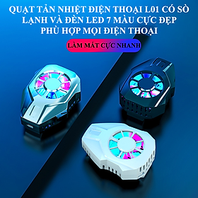 Mua Quạt tản nhiệt điện thoại L01 có sò lạnh và đèn led 7 màu cực đẹp phù hợp với mọi điện thoại