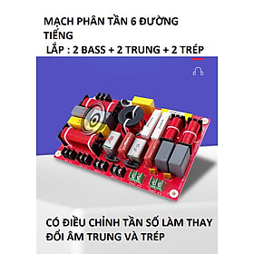 MẠCH PHÂN TẦN LOA ARAY 6 LOA - 2 BASS + 2 MID + 2 TREBLE -  PHÂN TẦN LOA 6 ĐƯỜNG TIẾNG