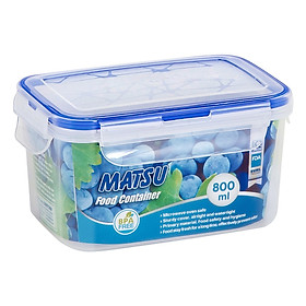 Hộp Thực Phẩm CN Matsu Duy Tân No.432 (16 x 11 x 9 cm) Trong Suốt Không Màu 800ml