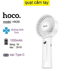Mua Quạt sạc cầm tay/ để bàn Hoco HX20 dung lựng pin 1200mah cổng sạc Type C _ Hàng chính hãng