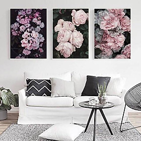Mua Bộ 3 tranh canvas Hoa hồng nghệ thuật treo tường