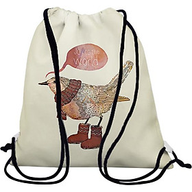 Túi Rút Unisex In Hình Chim Joy To The World - BDAA300