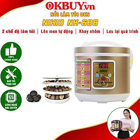 Nồi Làm Tỏi Đen Nikio NK-688 - Máy Ủ Tỏi Gia Đình, Dung Tích 5L, Khay Chứa 3 Tầng, Công Nghệ Lên Men Nhật Bản, Tỉ Lệ Thành Công 99% - Máu Gold