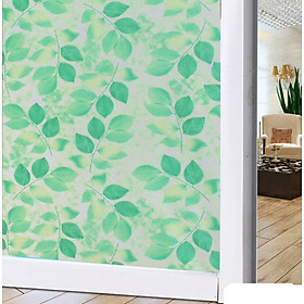Mua COMBO 5M DECAL GIẤY DÁN KÍNH KEO SẴN KHỔ 45CM MẪU LÁ XANH