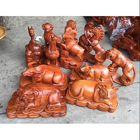 Mua Bộ 12 con giáp gỗ hương cao cấp