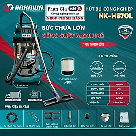 Mua Hàng chính hãƞg  Máy Hút Bụi Công Nghiệp -Văn Phòng-Xưởng NAKAWA 80 Lít  Công Suất 4800W  Hàng chính hãƞg  BH 1 năm