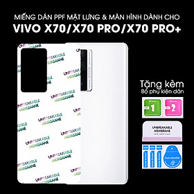 Mua Miếng Dán Dẻo PPF Mặt Lưng  Màn Hình Mặt Trước Dành Cho Vivo X70/X70 Pro/X70 Pro+ Chống Trầy Xước - Handtown - Hàng Chính Hãng