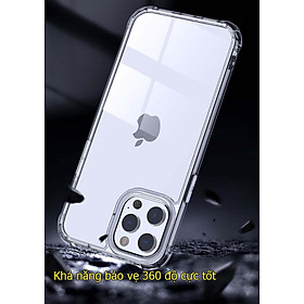 Ốp lưng cho iPhone 15 pro max trong suốt chống sốc chống ố vàng âm thanh 6D - hàng chính hãng - iPhone 15 pro max