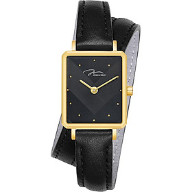 Đồng hồ đeo tay Nữ hiệu JONAS & VERUS X02059-Q3.GGHLB, Máy Pin (Quartz), Kính sapphire chống trầy xước, Dây Da Italy