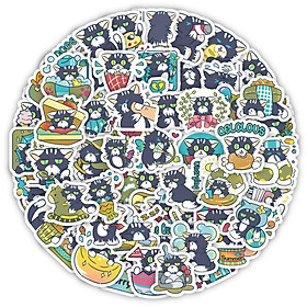 Sticker MÈO MẮT XANH hoạt hình cute trang trí mũ bảo hiểm,guitar,ukulele,điện thoại,sổ tay,laptop-mẫu S95
