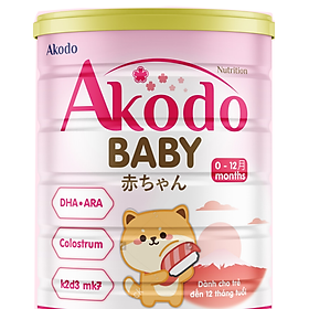 Sữa Akodo Baby dành cho bé từ 0-12 tháng tuổi - 400g