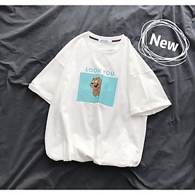Áo thun tay lỡ form rộng LOOK YOU - Unisex nam nữ đều mặc được
