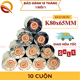 Mua Thùng 10 cuộn GIẤY IN NHIỆT giấy in hóa đơn  giấy in bill K80x65mm