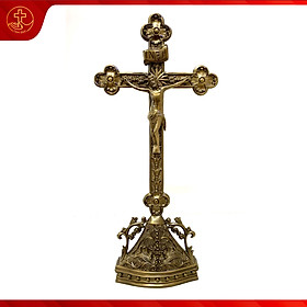 Mua Thánh giá hoa đào có đế cao 90cm - Sản phẩm Công Giáo Tâm Đức - Tượng Đồng
