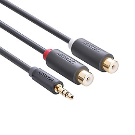 Cáp Âm Thanh Audio 3.5mm Ra Rca Âm Ugreen 10547 (20cm) - Hàng Chính Hãng