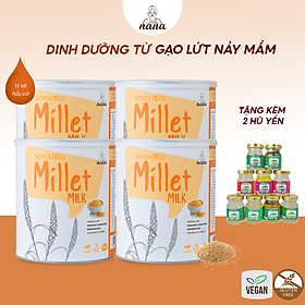 Sữa Hạt Millet 700g x4 Hộp (2.8kg) Vị Kê Tự Nhiên Cho Trẻ Từ 3 Tuổi & Người Lớn Sữa Hữu Cơ Bổ Sung Dinh Dưỡng Toàn Diện