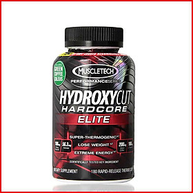 Thực phẩm bổ sung Đốt Mỡ Giảm Cân - MuslceTech Hydroxycut Hardcore Elite 180 viên - Hàng Chính Hãng Muscletech - USA - Dành cho người muốn giảm mỡ thừa, đốt cháy mỡ trong quá trình tập luyện