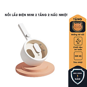 Mua Nồi Lẩu Điện Đa Năng 2 Tầng 2 Nấc Nhiệt 1.2L + Tặng miếng lót nồi