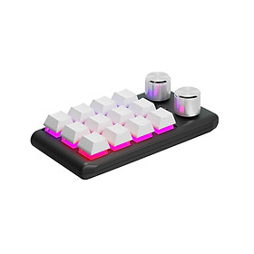 Mechanical Keyboard RGB Non Slip Program Keys 12 Key for  Office