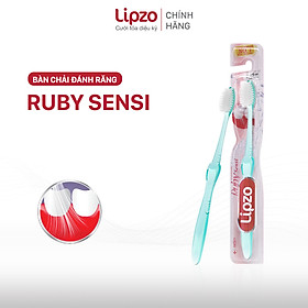 Bàn Chải Đánh Răng LIPZO Ruby Sensi Công Nghệ Lông Chỉ Tơ Nha Khoa Phù Hợp Phụ Nữ Men Răng Yếu, Nhạy Cảm