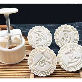 Mua Khuôn bánh trung thu lò xo mặt tròn 100gr - Phúc Lộc Thọ Tài
