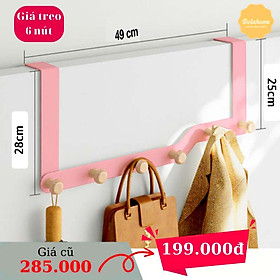 Giá treo Dola Home mốc cửa, mốc vách ngăn để túi xách, quần áo, tai nghe kim loại sơn cao cấp