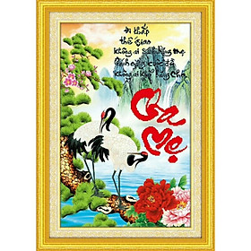 Mua TRANH THÊU CHỮ THẬP 3D CHA MẸ 41x60CM TỰ THÊU