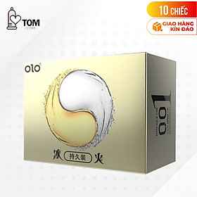 [Hộp 10 cái] Bao cao su OLO 0.01 Lửa Băng - Siêu mỏng, kéo dài thời gian 