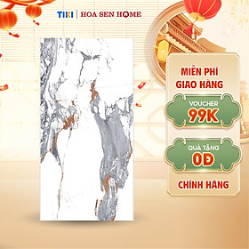 Gạch lát nền granite LUSTRA INSPA0601200027 nền trắng, vấn khói xám xen kẽ màu nâu đất, độ hấp nước dưới 0.5%, kích thước 600mmx1200mm, thùng 2 viên - Hàng chính hãng