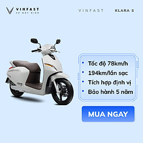 Xe máy điện VinFast Klara S 2022 - Trắng ngọc trai