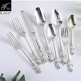 Dĩa ăn bạc cán họa tiết cổ điển cỡ nhỏ 16cm ROYAL 2514S