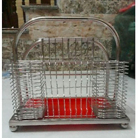 Mua KỆ CÀI DAO  ĐỂ THỚT  ĐŨA BẰNG INOX CÓ KHAY HỨNG NƯỚC