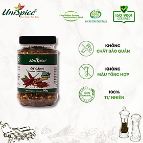 Ớt cánh UniSpice (lọ) 90gr - Ớt cánh chất lượng cao, cay, thơm