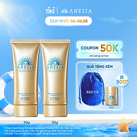 Bộ đôi Kem chống nắng dạng gel dưỡng ẩm bảo vệ hoàn hảo (Anessa Gold Gel 90g x2)