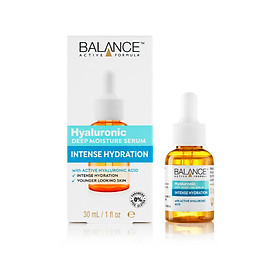 Serum cấp ẩm Balance Active Formula Hyaluronic deep moisturiser, intense hydration, 554 Youth Serum, cấp ẩm tăng cường, thấm nhanh, sáng da, 30ml, hàng chính hãng