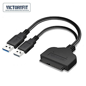 Bộ chuyển đổi ổ cứng cáp SATA sang USB có chỉ báo hoạt động cho ổ SSD 2,5 inch hoặc ổ cứng HDD Đầu đọc ổ cứng gắn ngoài tốc độ cao 5Gbps Chiều dài cáp: Cáp SATA 15 cm