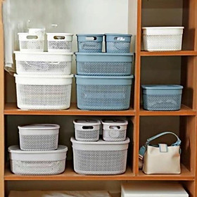 Rổ đựng đồ có nắp phong cách Hàn quốc cao cấp