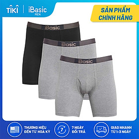 Combo 3 quần lót nam cotton đùi dài iBasic PANM083